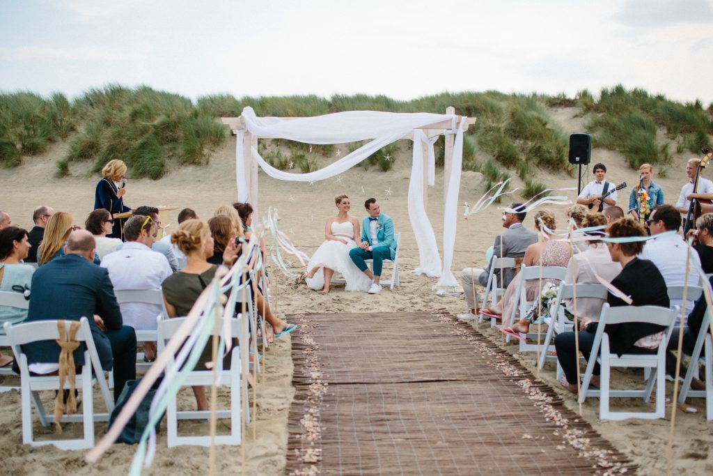 Strandpaviljoen Brouw Bruiloft op het strand