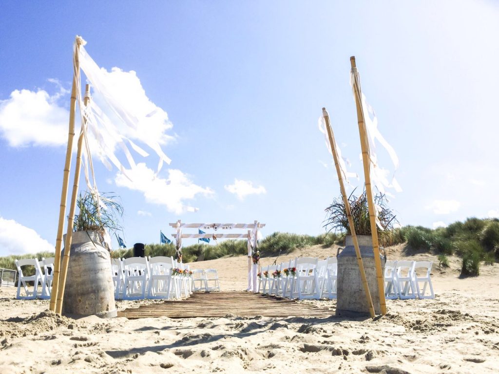 Strandpaviljoen Brouw Bruiloft op het strand